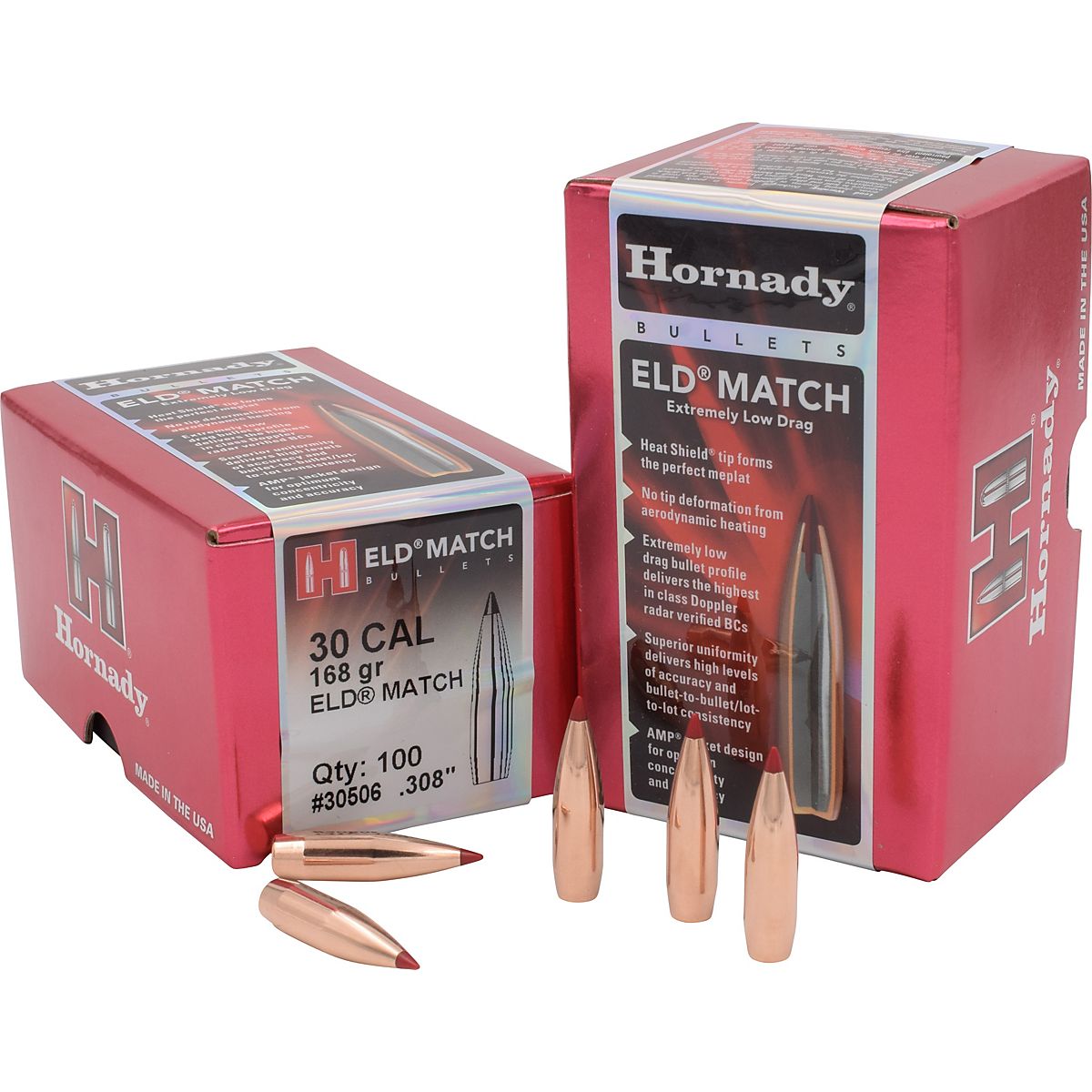 Hornady ELD Match .308 168-Grain Reloading Bullets | Academy