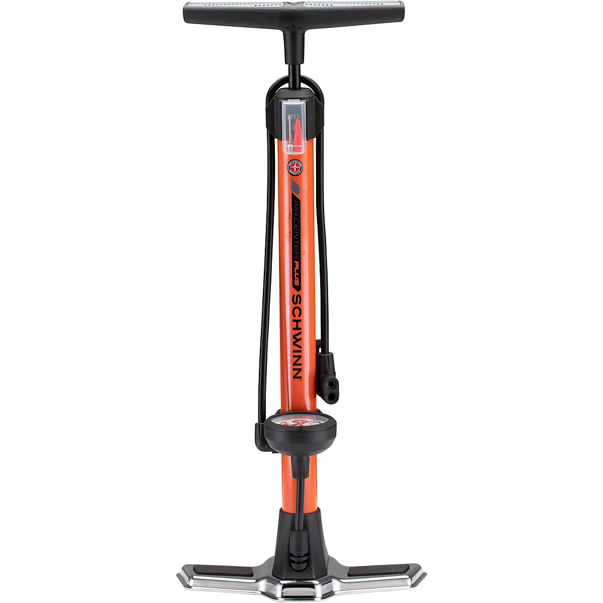 schwinn 5 in 1 floor pump with gauge