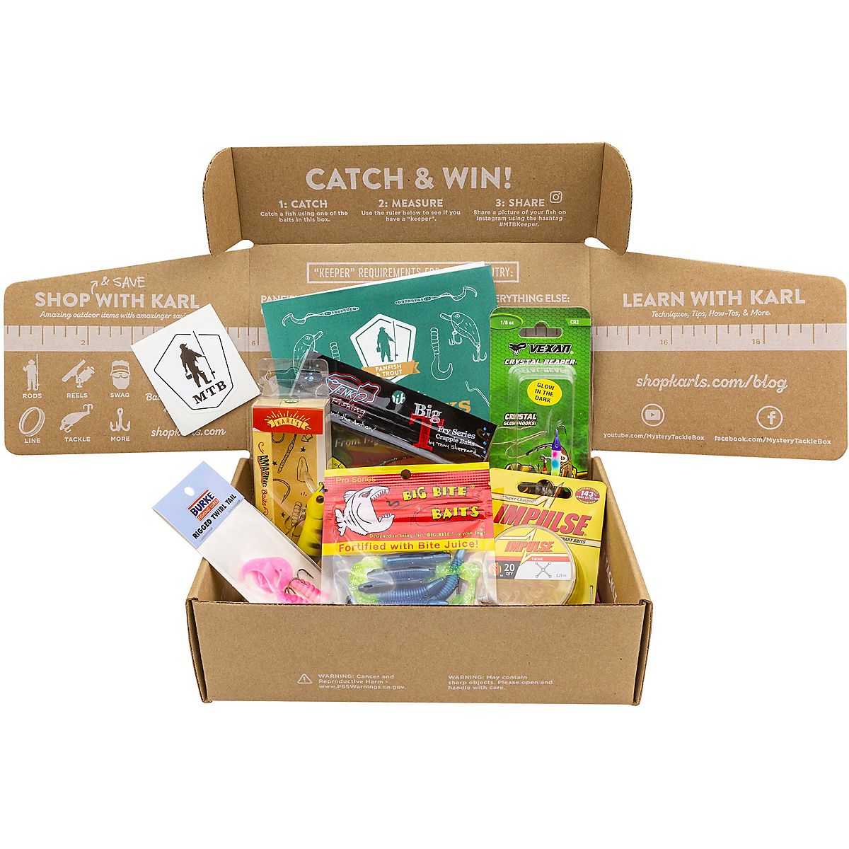 Mystery Tackle Box by The Catch Co Panfish & Trout Fishing Kit Box