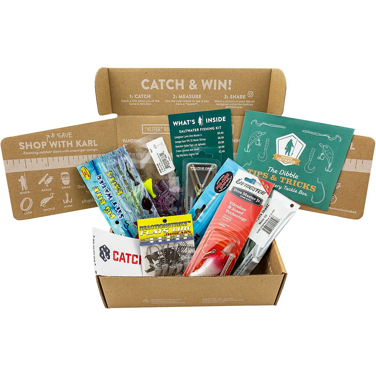 Saltwater tackle on sale box contents