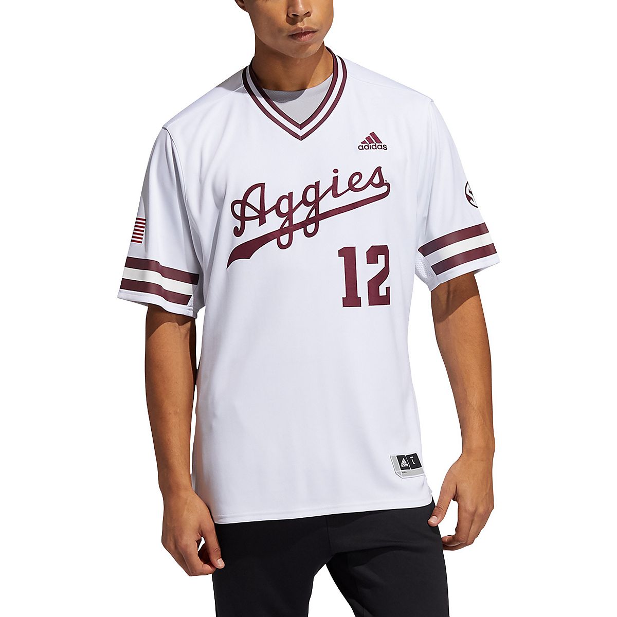 adidas Men's Texas A&M University Replica Baseball Jersey Academy