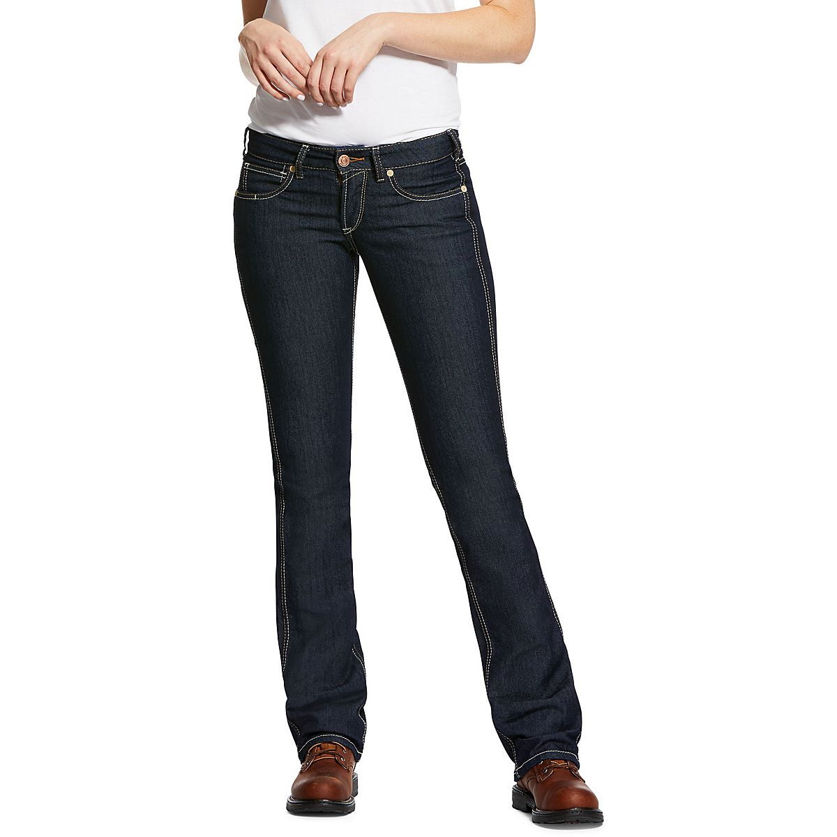 Ariat Women's Rebar DuraStretch Raven Straight Leg Jeans | Academy