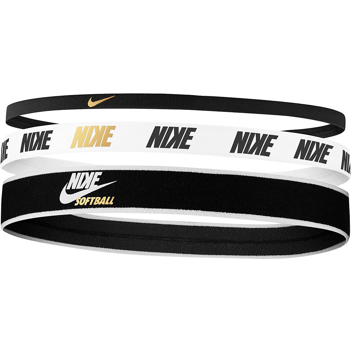 Nike Women s Softball Mixed Width Headbands 3 Pack Academy