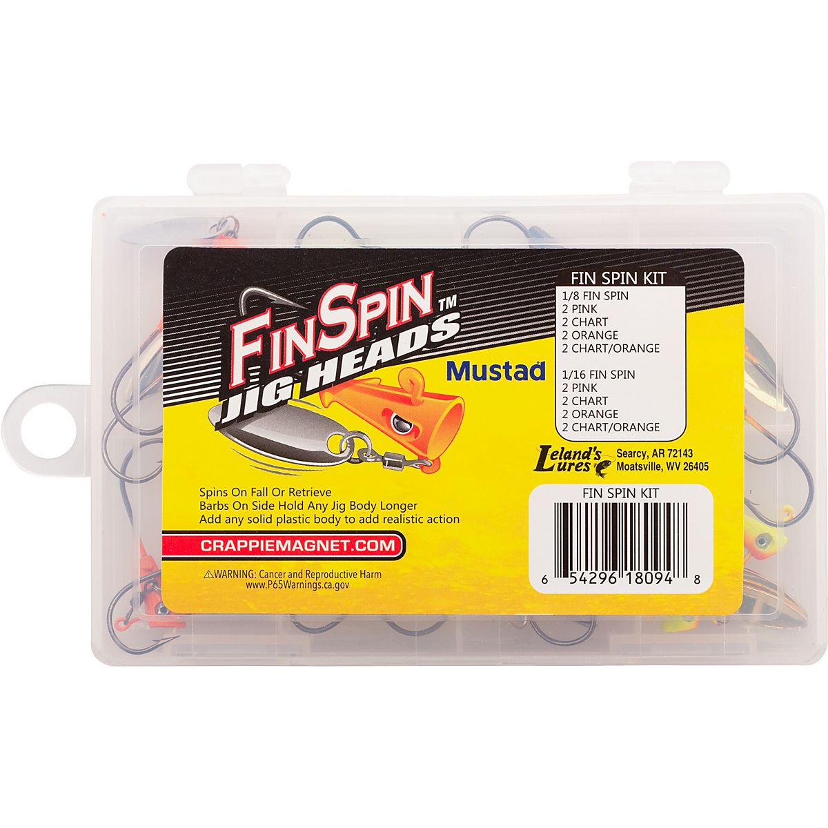 Leland Lures Fin Spin Jig Heads Kit Academy