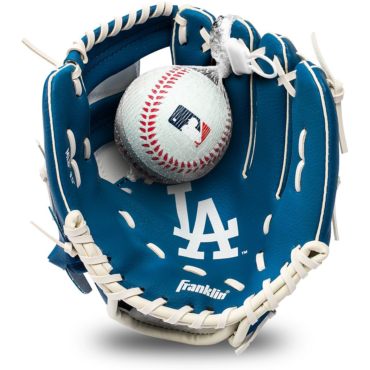 Franklin Youth MLB Los Angeles Dodgers Tball Glove and Ball Set Academy