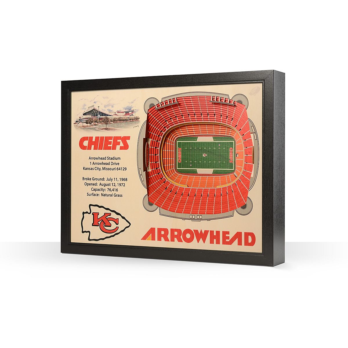 YouTheFan Kansas City Chiefs Arrowhead Stadium 3D Stadium Banner Academy