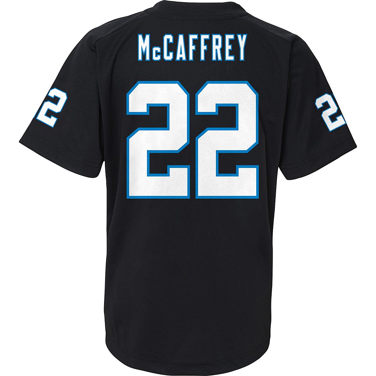 Youth Christian McCaffrey Black Carolina Panthers Player Name & Number T- Shirt