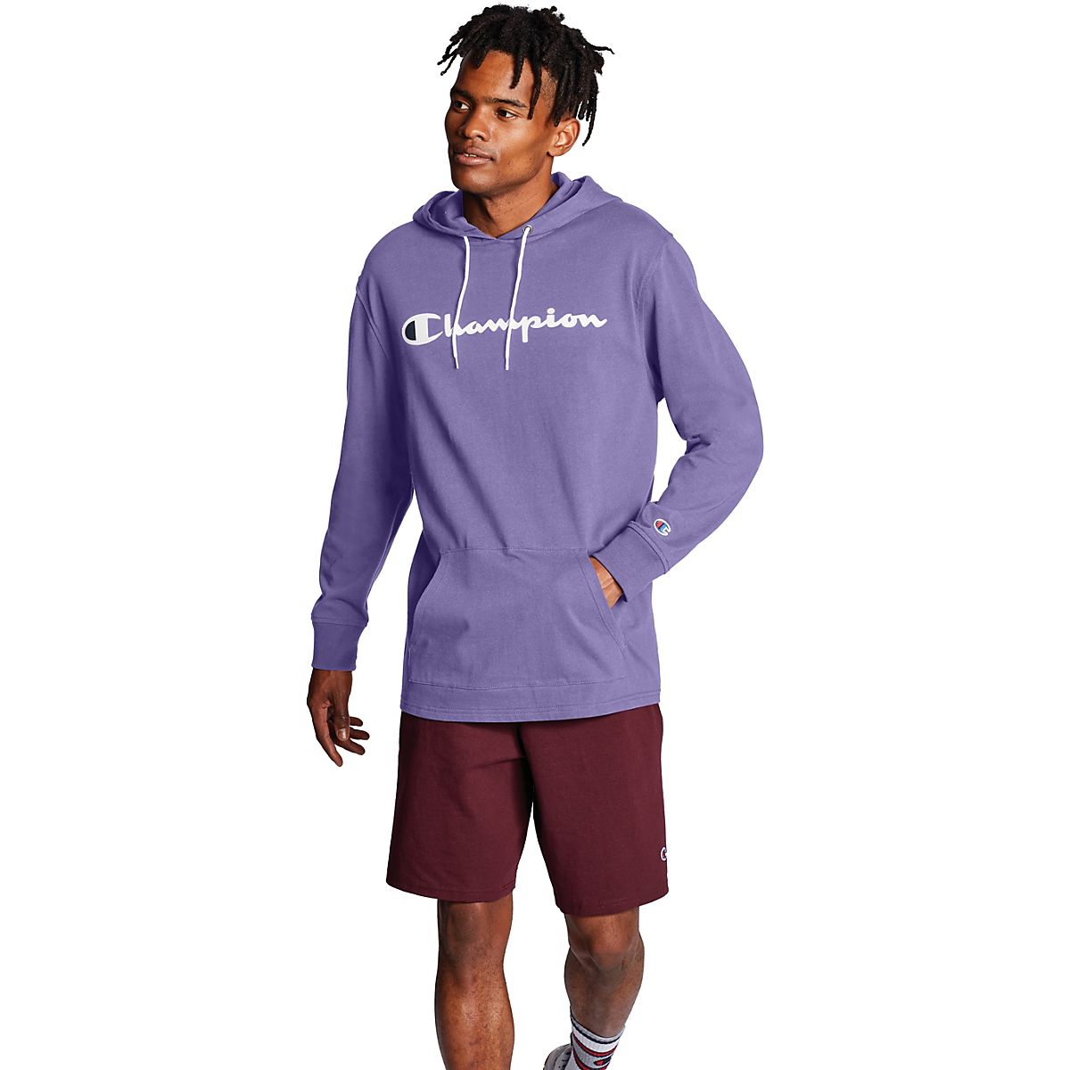 Champion Men's Jersey Script Hoodie | Free Shipping at Academy