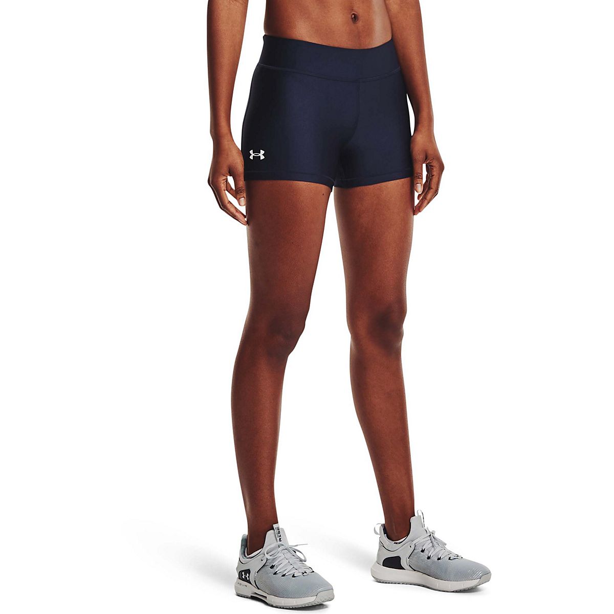 Under Armour Women's HeatGear Armour Mid Rise Shorty Shorts Academy