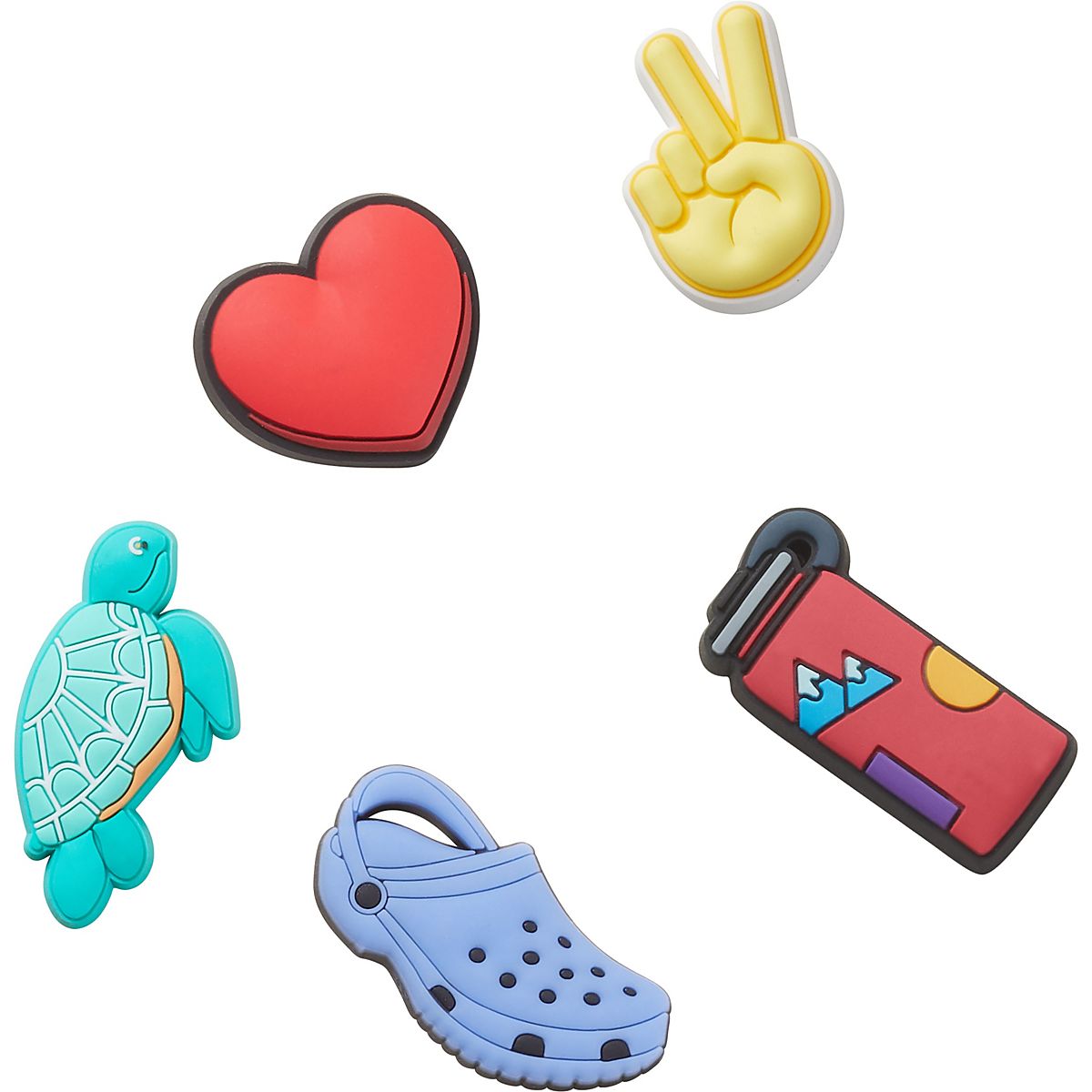 Crocs Jibbitz Peace Love and Outdoors Charms 5 Pack Academy