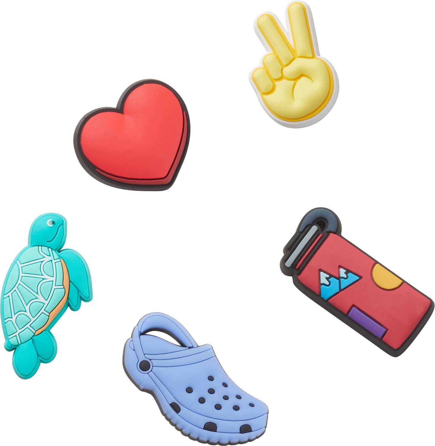 Crocs Jibbitz Peace Love And Outdoors Charms 5 Pack Academy