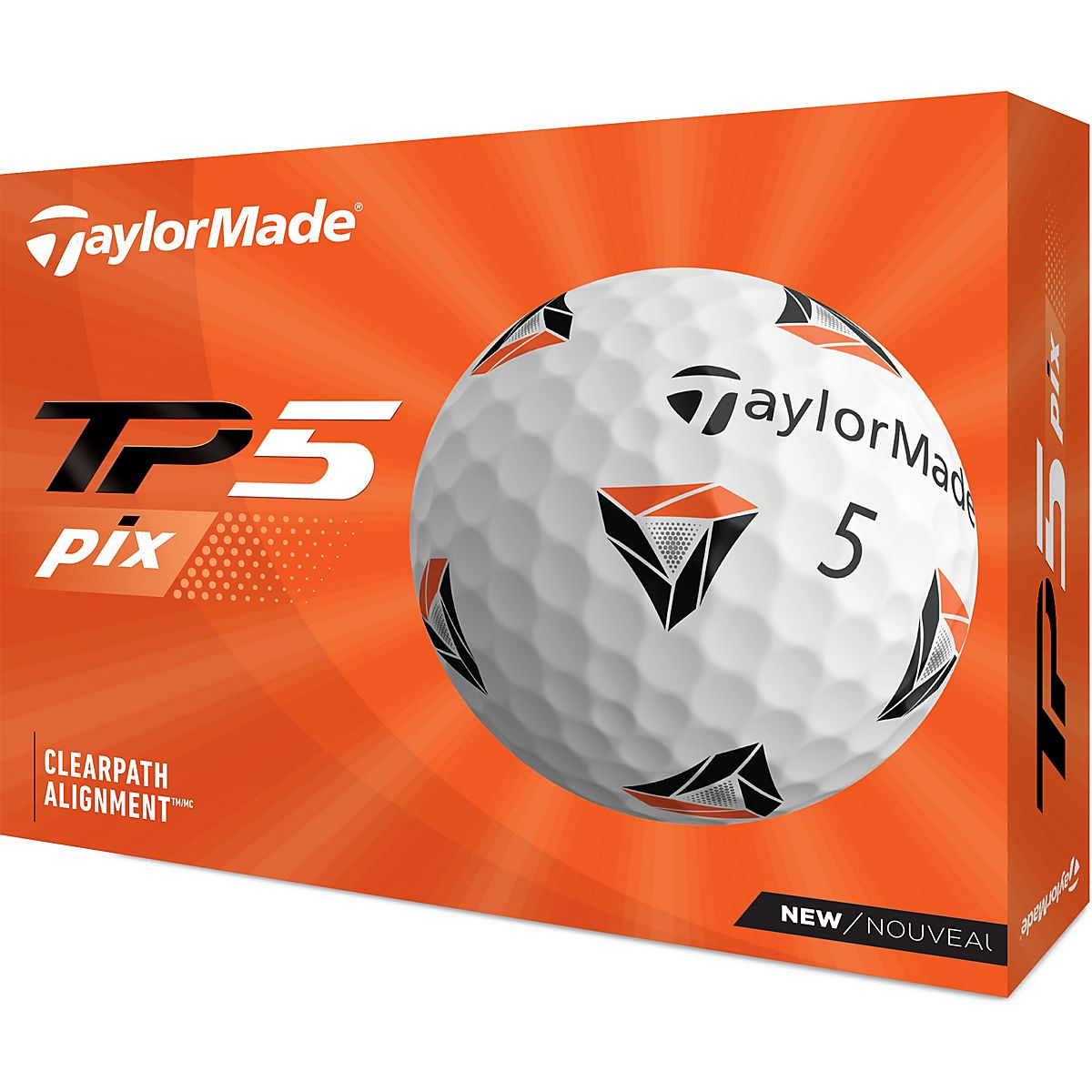 Taylormade 2021 Tp5 Pix Golf Balls 12 Pack Academy