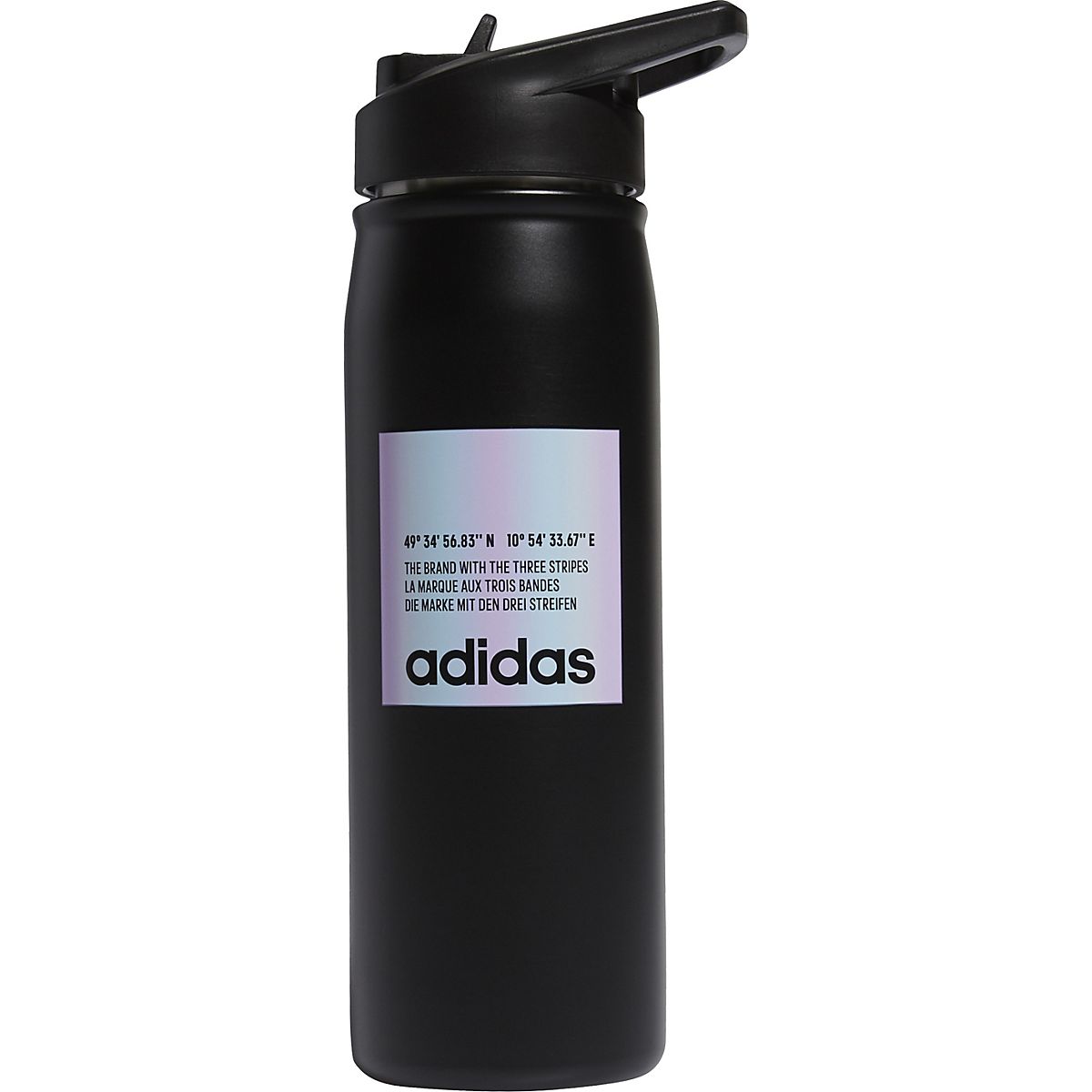 adidas Steel Straw 600 Metal Bottle Silver - Chicago Soccer