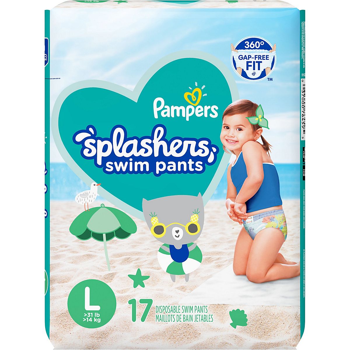 Pampers Infants' Splashers Jumbo Swim Diapers 17Pack Academy