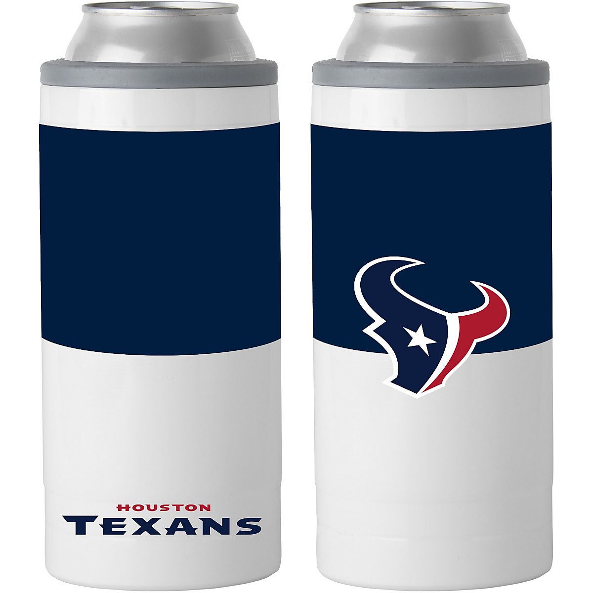 Logo Houston Texans Colorblock 12 oz Slim Can Coolie