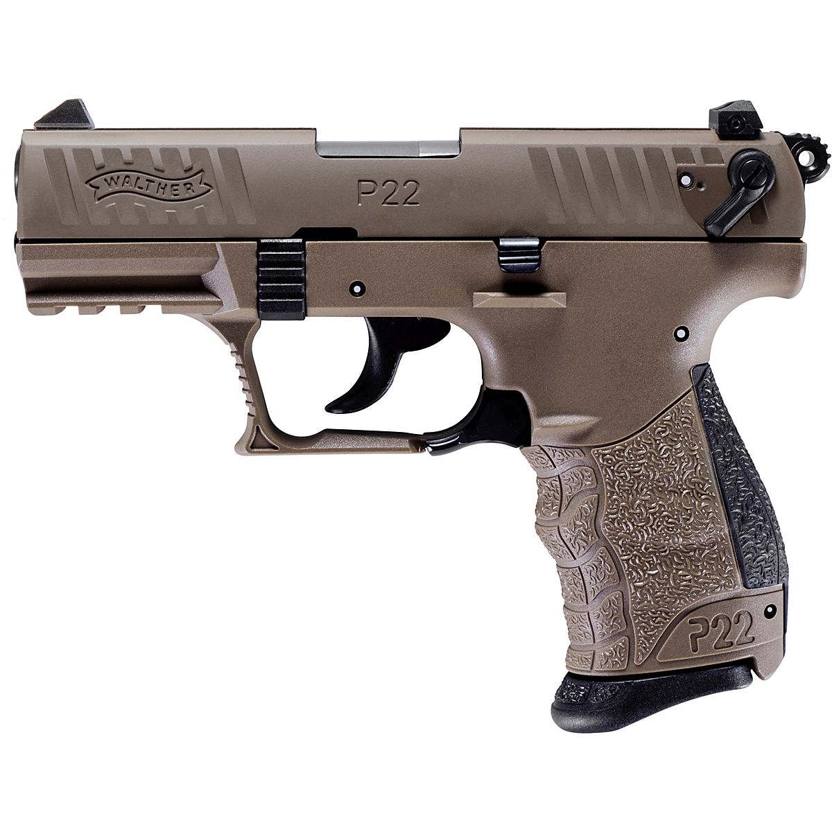 Walther P22Q Military FDE 22 LR Rimfire Pistol | Academy