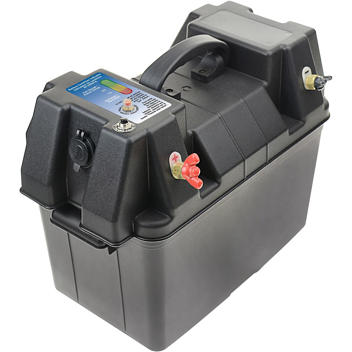 Marine Raider Battery Box Station with Handle and USB Power | Academy