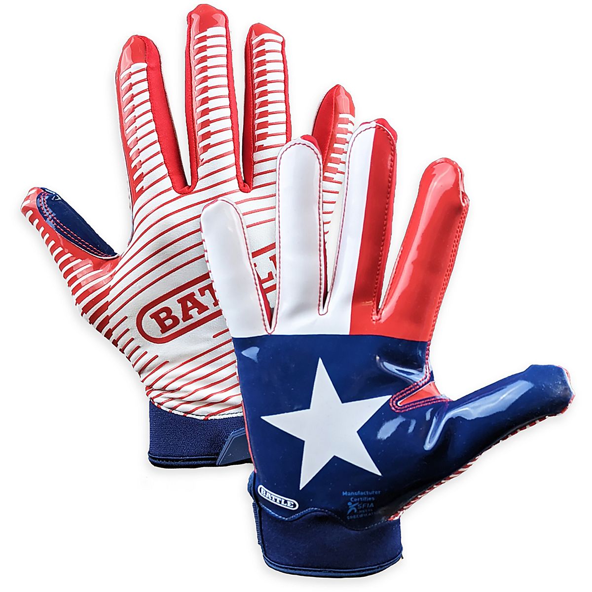 Battle Adults' Doom Texas Football Gloves Academy