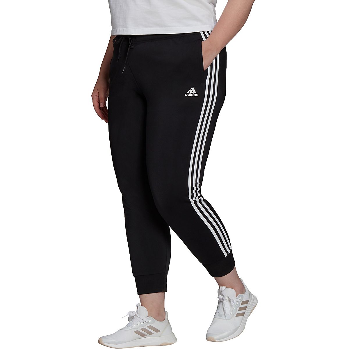 adidas Women's Tricot Slim Tapered Plus Size Pants | Academy