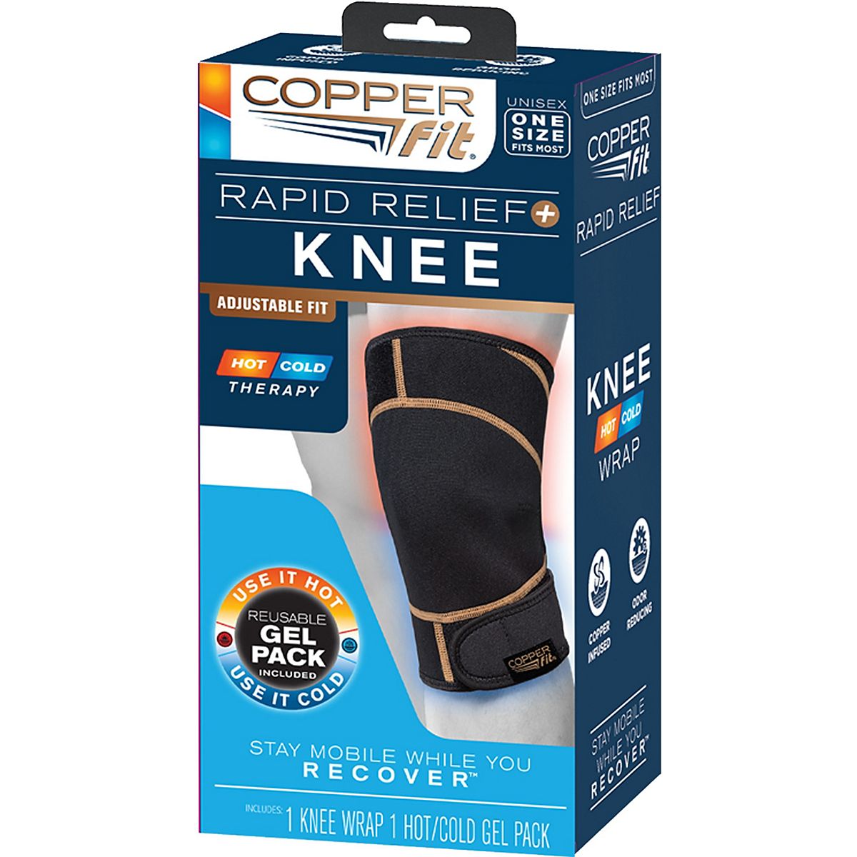 Copper Fit Rapid Relief Knee Wrap Academy