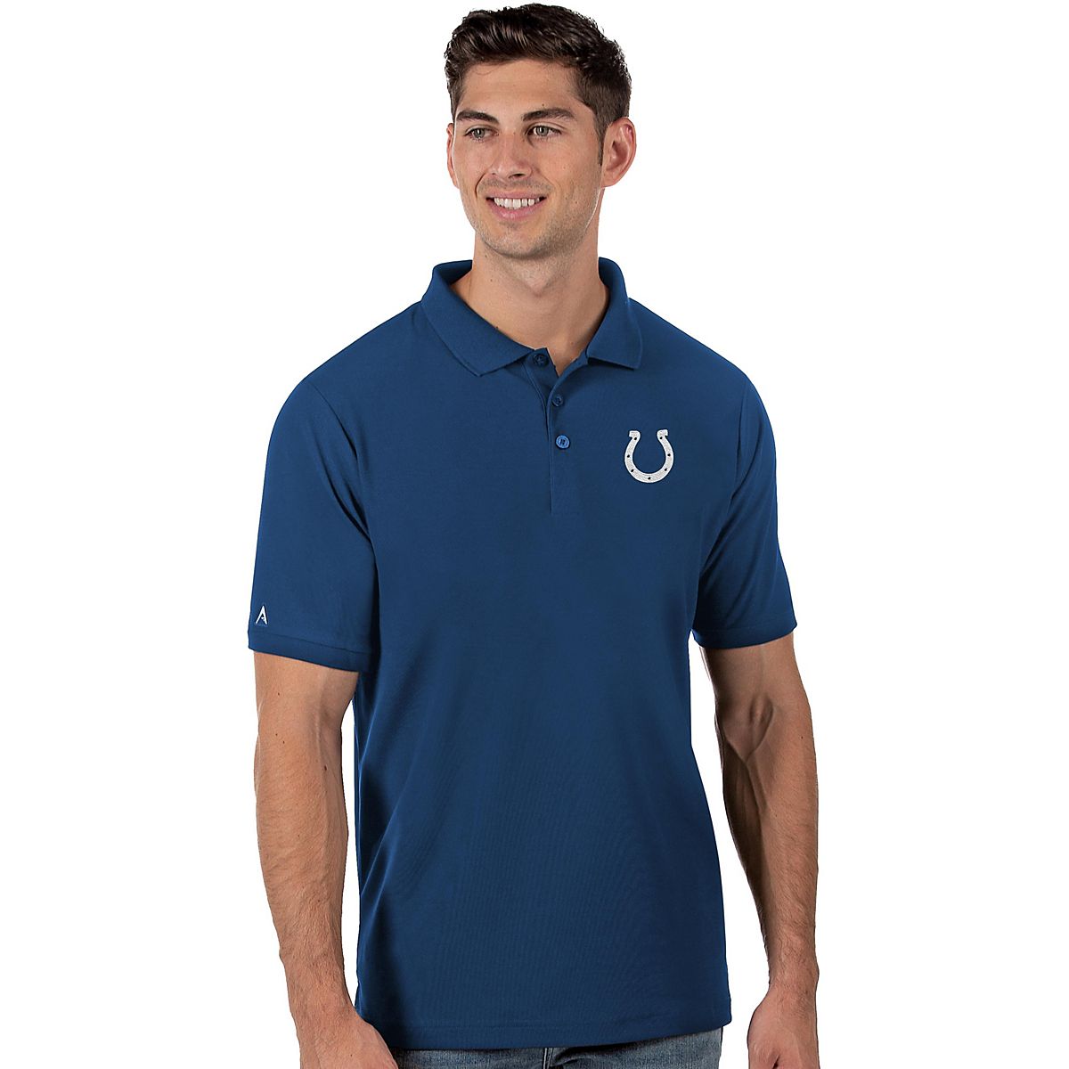 Antigua Men's Indianapolis Colts Legacy Short Sleeve Polo Shirt | Academy
