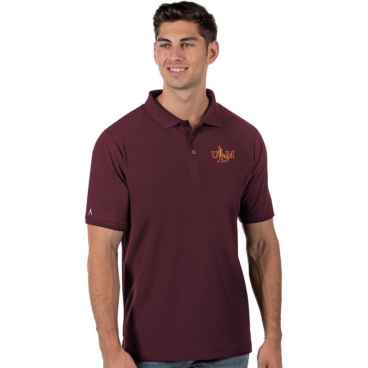 Antigua Men's University of Louisiana at Monroe Legacy Pique Polo Shirt ...