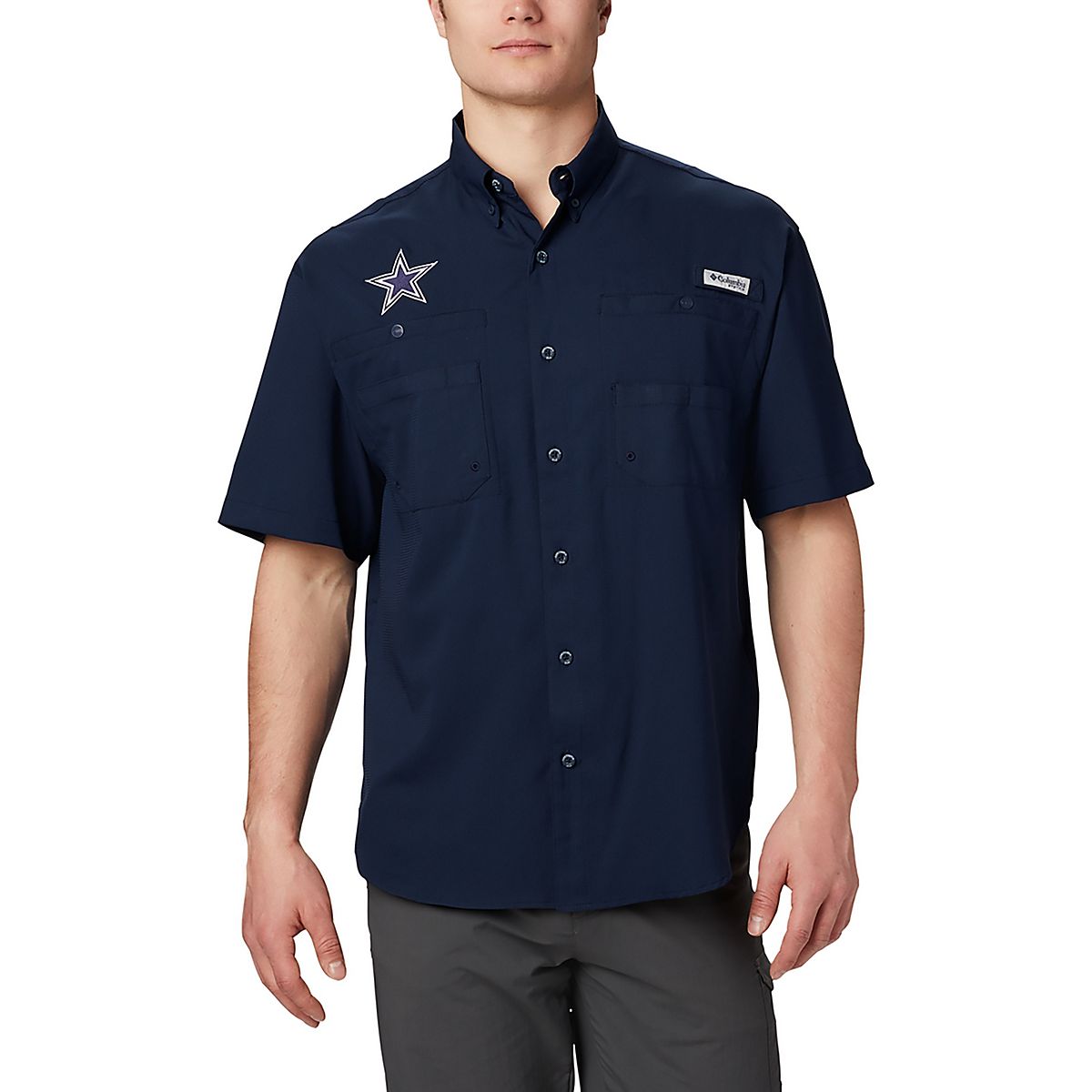 Dallas Cowboys Columbia Polo Shirt PFG Men's Medium