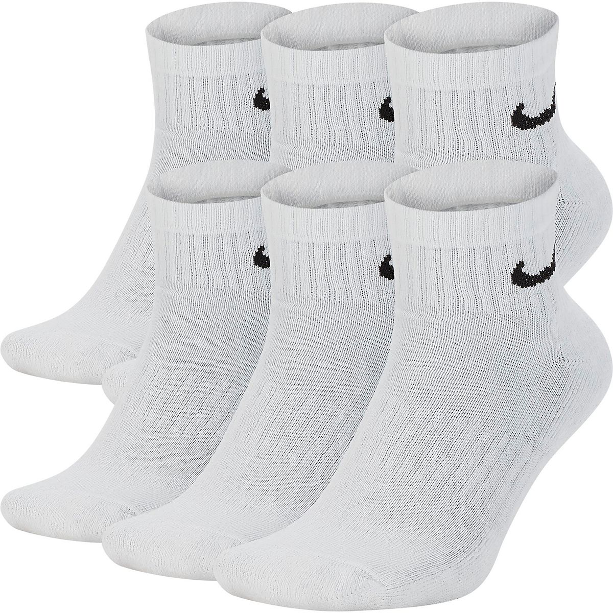 Nike Men's Everyday Cushioned QuarterLength Training Socks 6 Pack