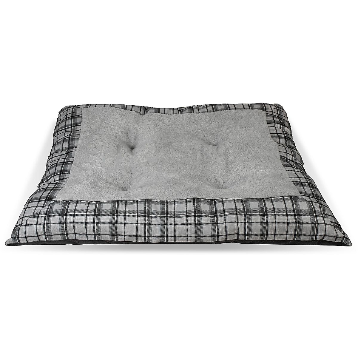 Cozy Pet Tufted Plaid Pet Bed Academy