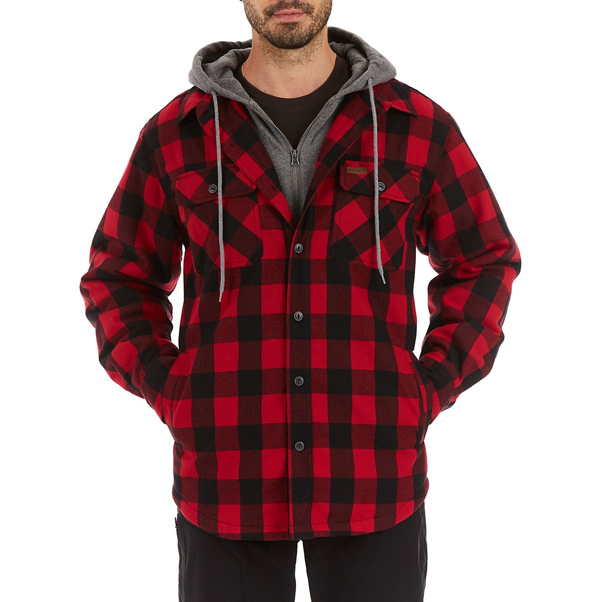 Men's St. Louis Cardinals Red Flannel Hooded Jacket