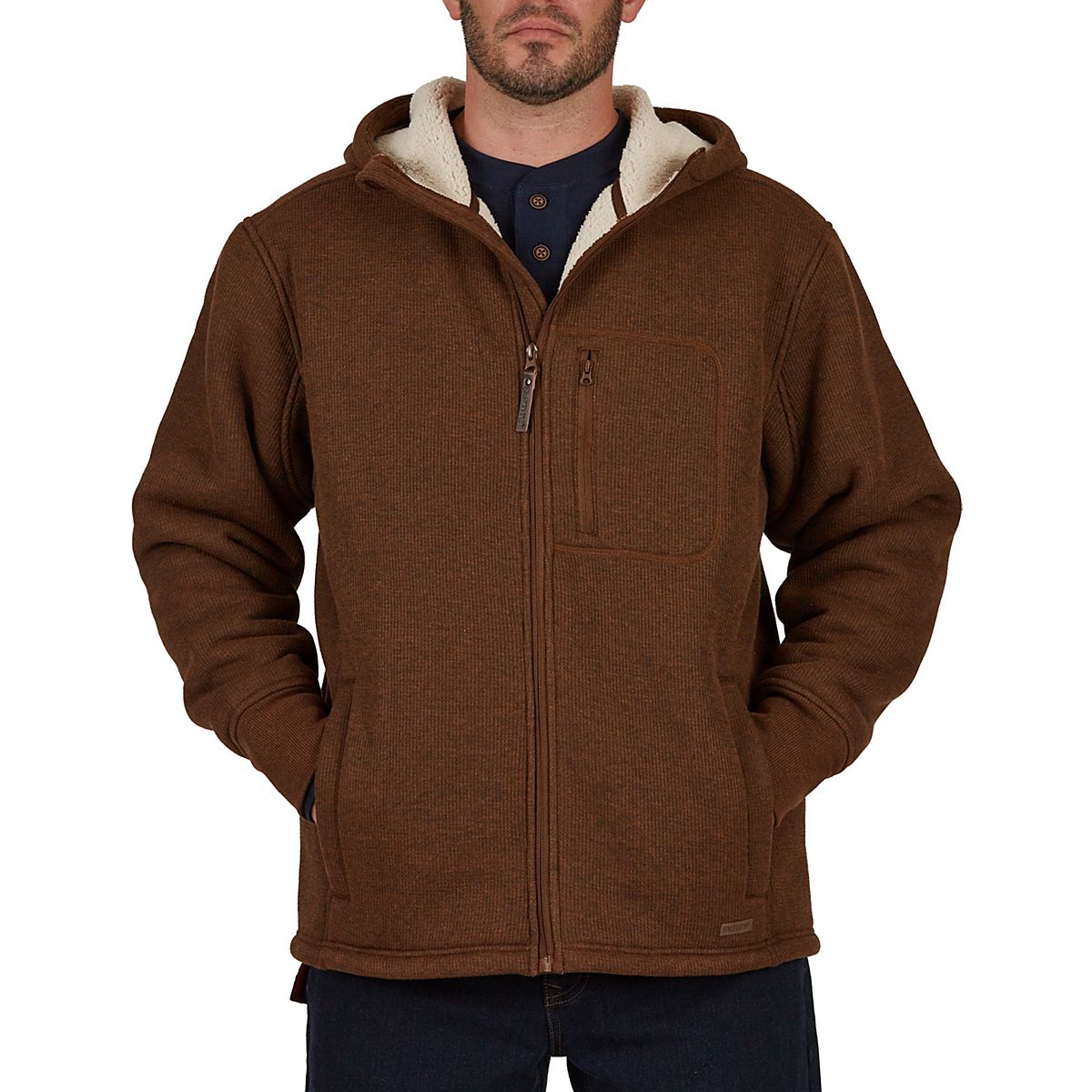 Smith's Workwear Men's Sherpa Lined Thermal Hooded Shirt Jacket | Academy