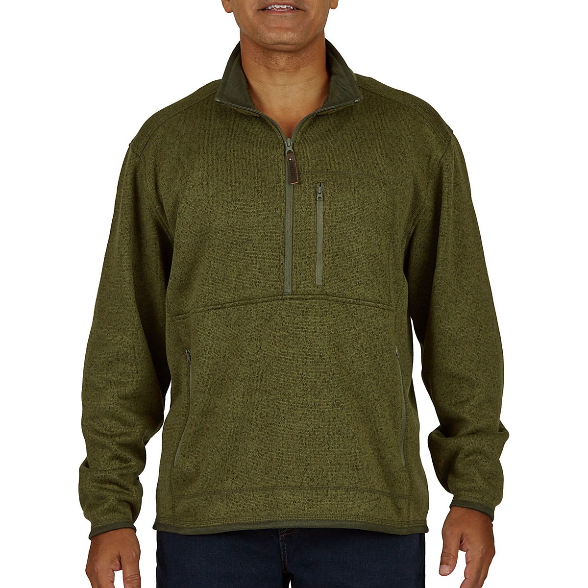 Smith's Workwear Men's Sherpa Lined Sweater Fleece Jacket Academy