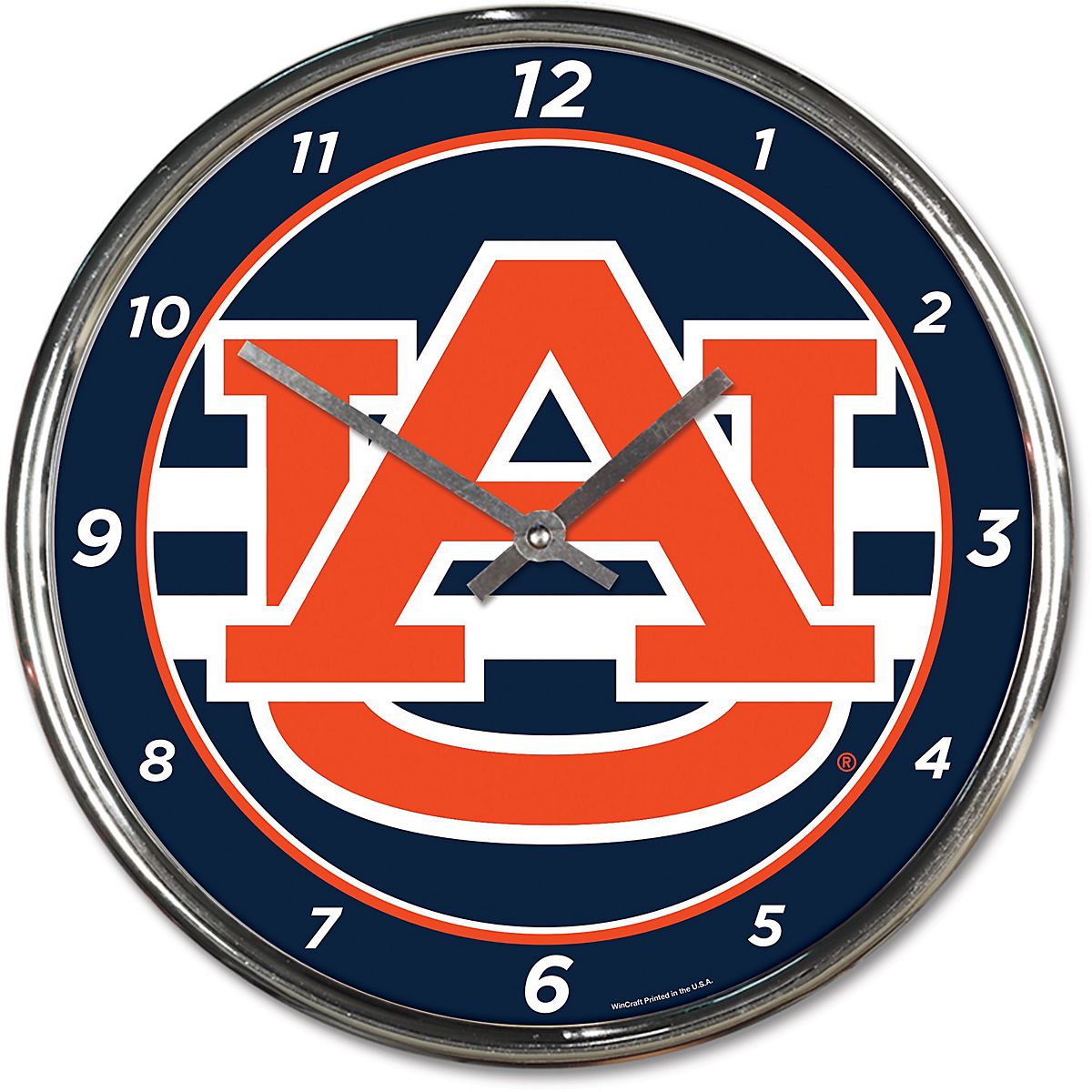 WinCraft Auburn University Chrome Clock Academy