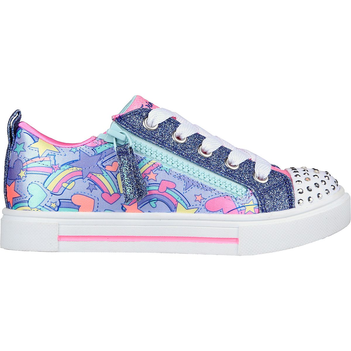 Lovely organic Glow SKECHERS Girls' 4-7 Twinkle Toes Twinkle Sparks Rainbow Shines Shoes |  Academy