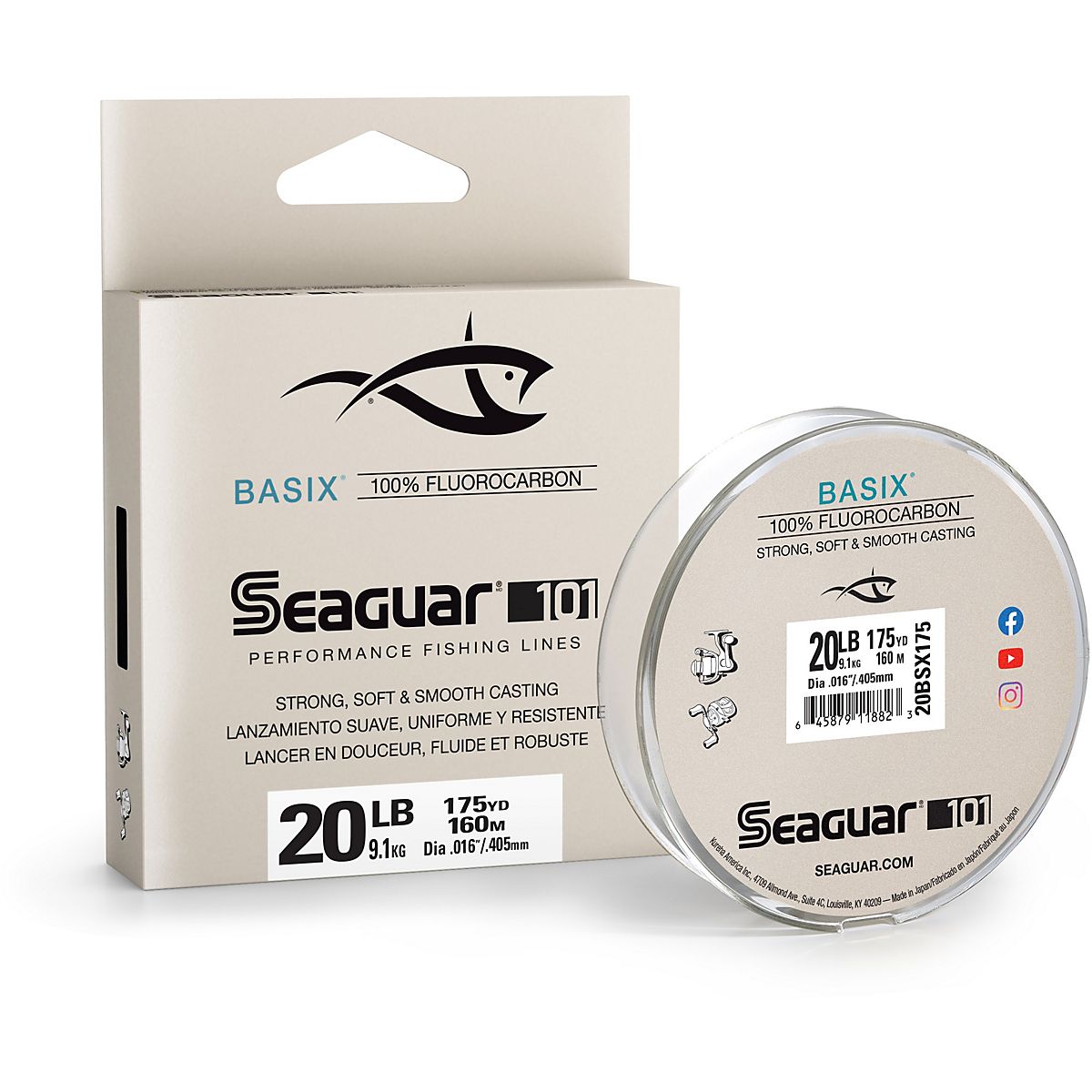 Seaguar 101 Basix 175 yd Fluorocarbon Fishing Line Academy