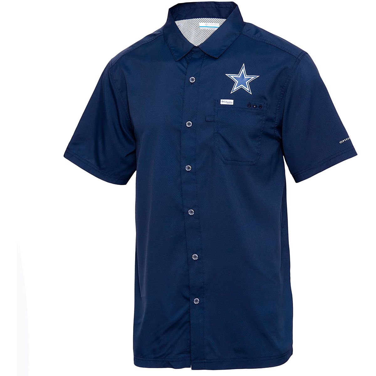 Columbia Sportswear Men's Dallas Cowboys PFG Tamiami Big & Tall Button Down Shirt White, 1x - NFL Ss/Ls/Sl/Mck Tees at Academy Sports