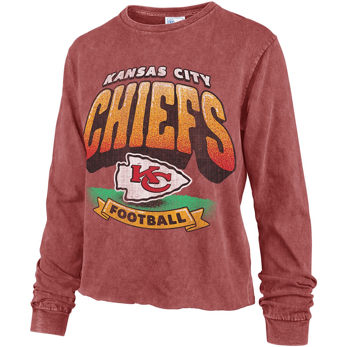 Women's Kansas City Chiefs Ladies Bling Long Sleeve Shirt T-Shirt  (Size S-4XL)