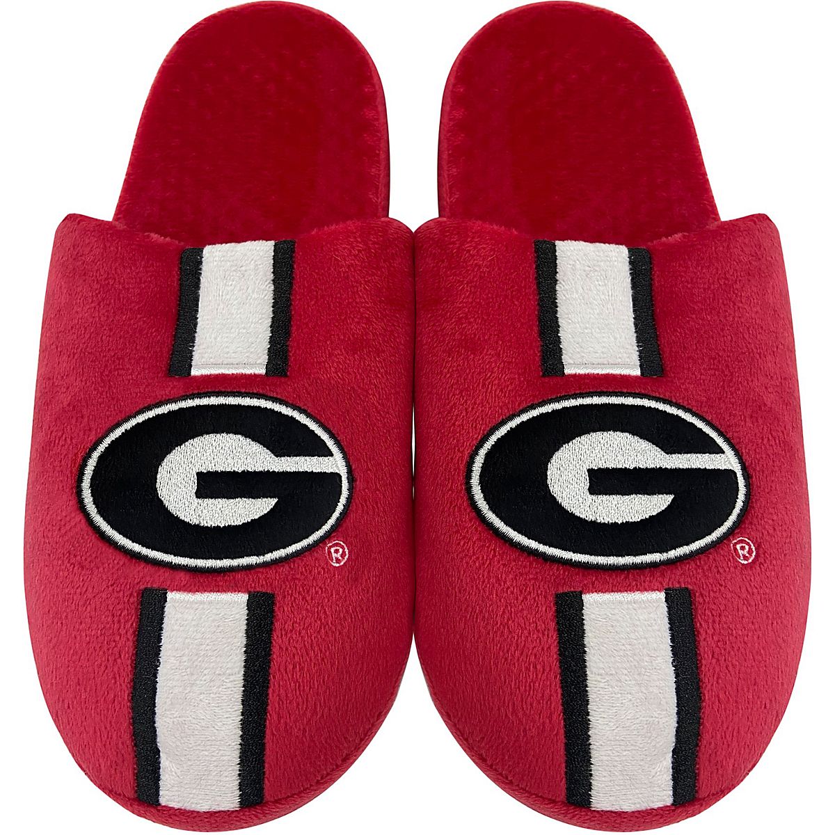 FOCO University of Georgia Team Stripe Slippers | Academy