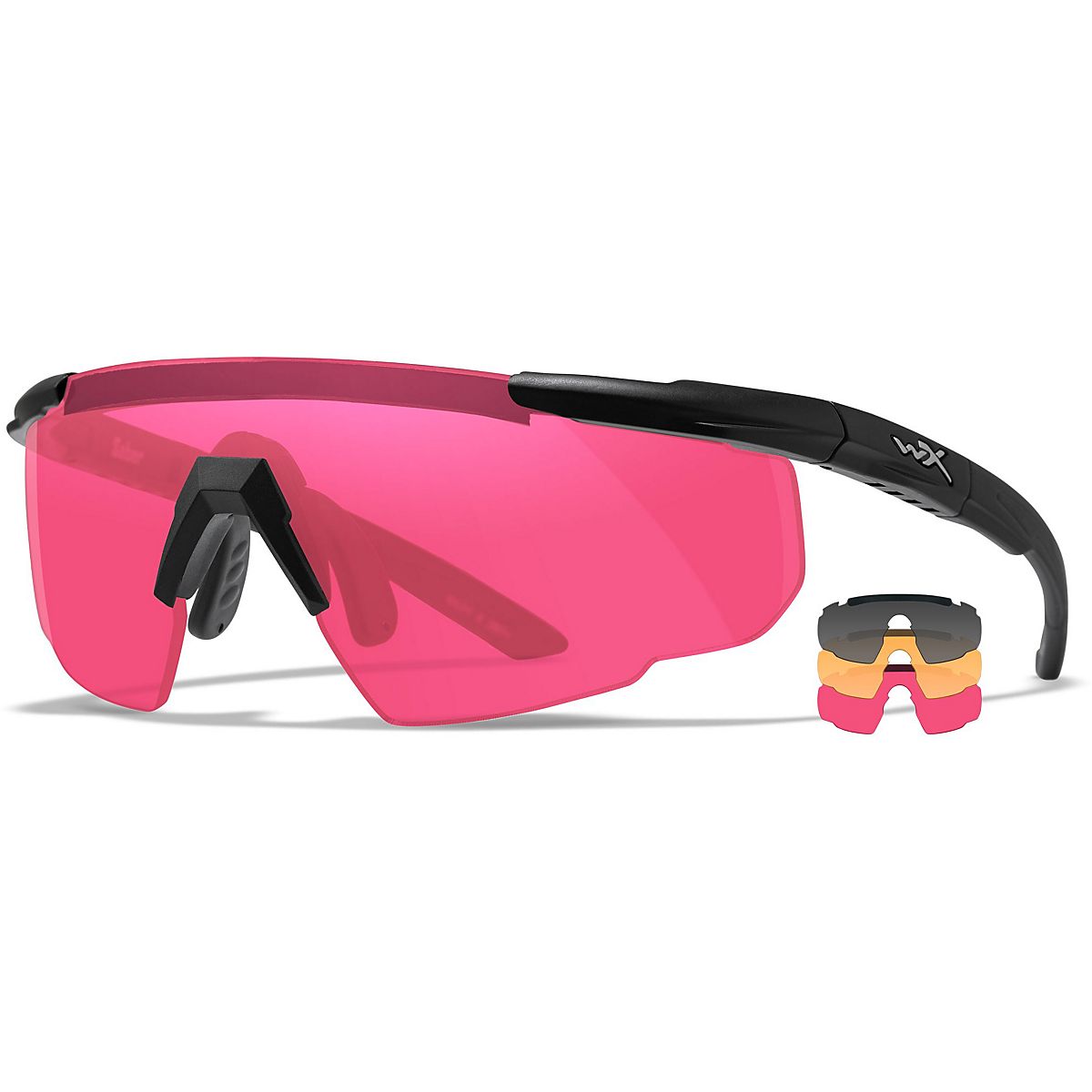 Wiley X Saber Advanced 3 Lens Safety Glasses Kit Academy