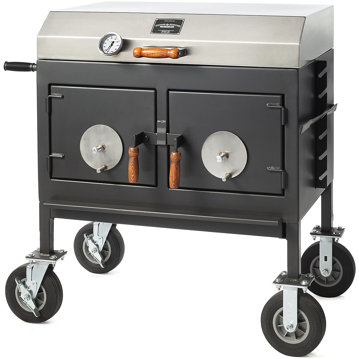 Pitts & Spitts Adjustable Charcoal Grill Academy