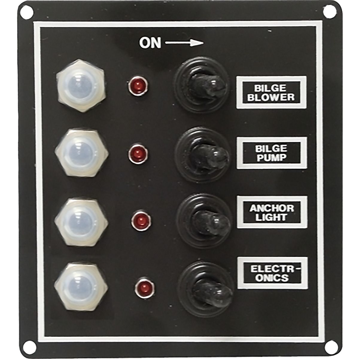 SeaSense LED Toggle 12Volt 4 Gang Switch Panel Academy