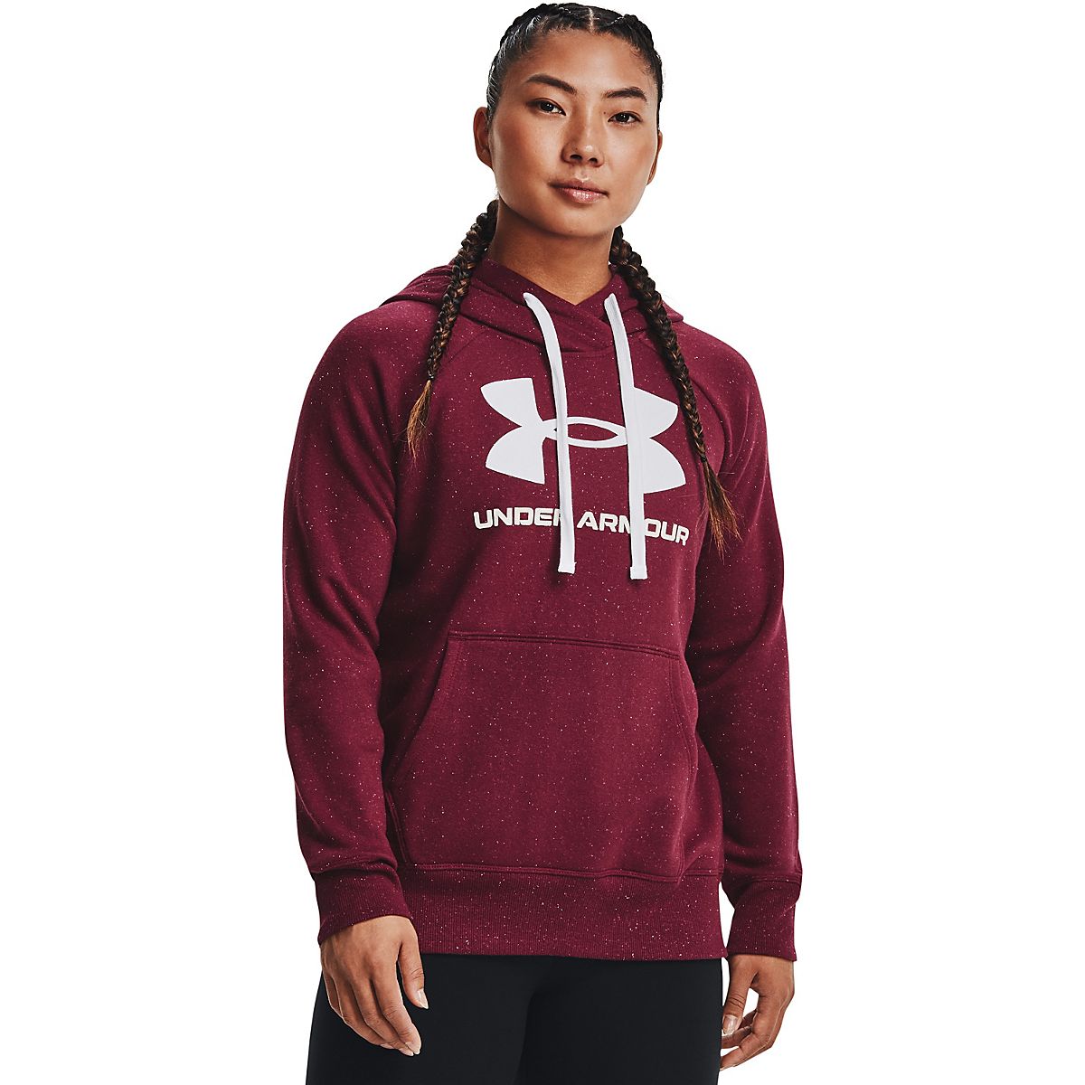 Under Armour Women'S Rival Fleece Hb Hoodie Pink Small 