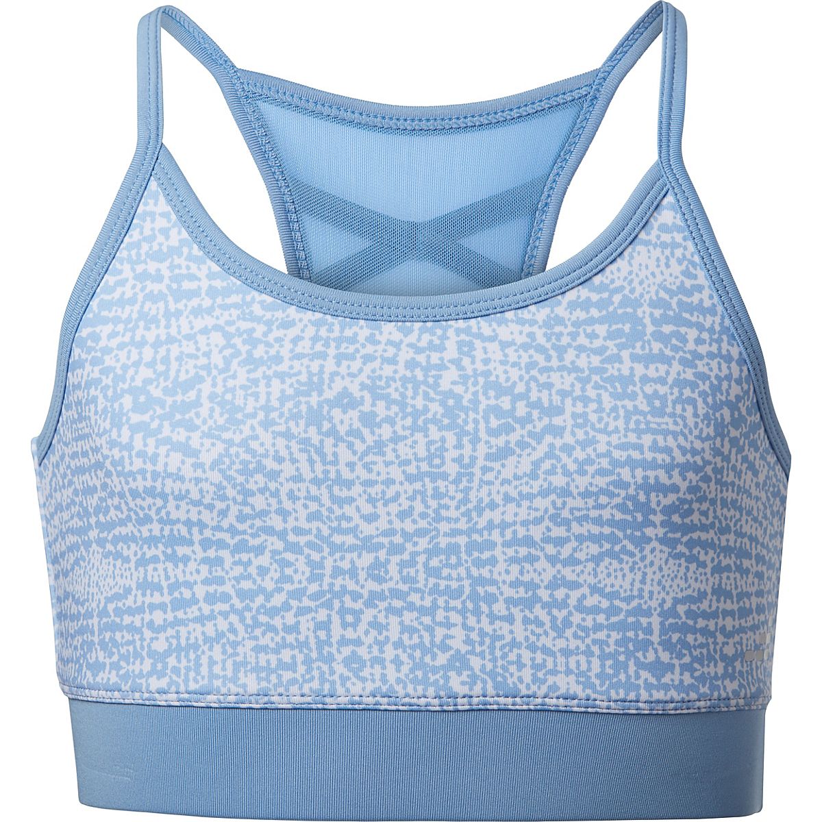 BCG Girls' Strappy Mesh Back Printed Sports Bra Academy
