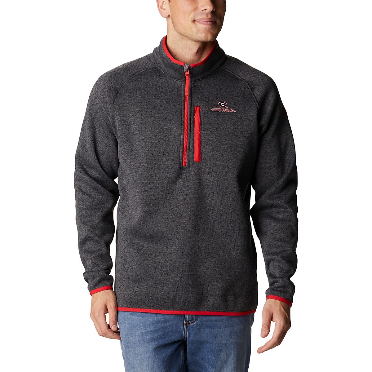 Collegiate Canyon Point 1/2 Zip Sweater Fleece, Men's Size Medium - Auburn | Columbia Sportswear