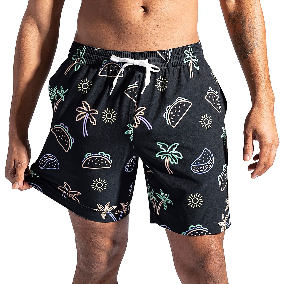 Chubbies Men's Taco to the Palms Stretch Swim Trunks 7 in | Academy