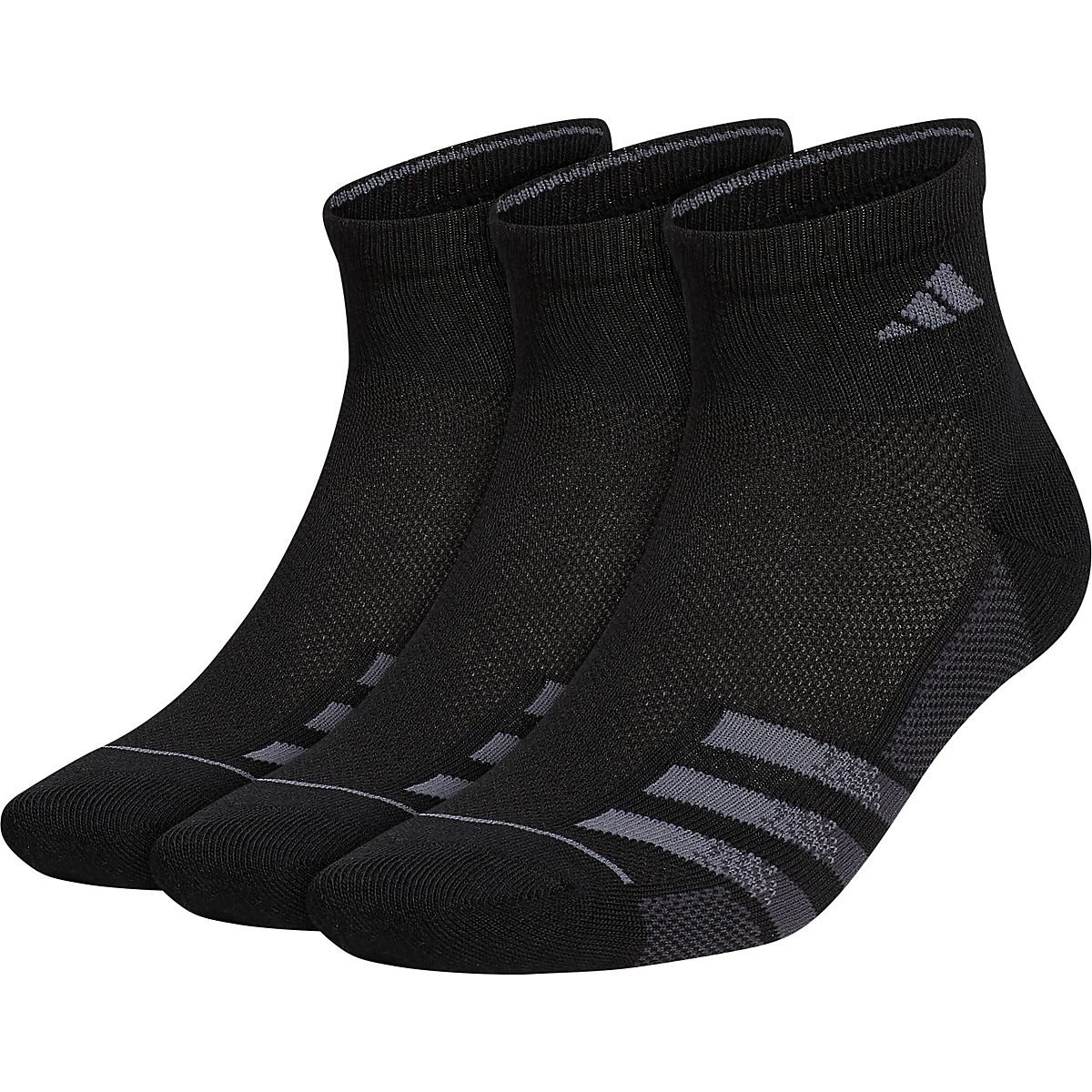 adidas Men's Superlite Stripe III Quarter Socks 3-Pack | Academy