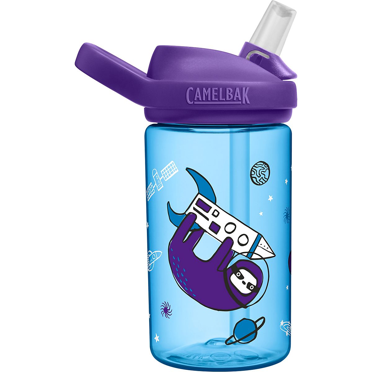 CAMELBAK eddy Kids' Water Bottle (13 fl oz, Space Robots) 54126