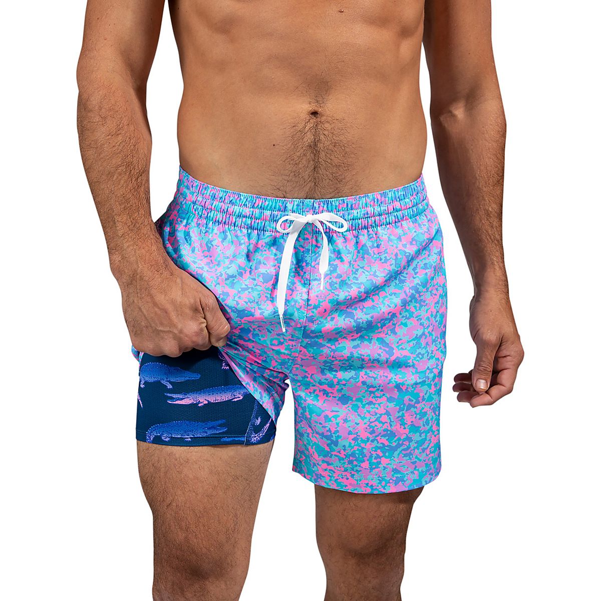 Chubbies Mens Pinky Bluester Lined Stretch Swim Trunks 55 In Academy 