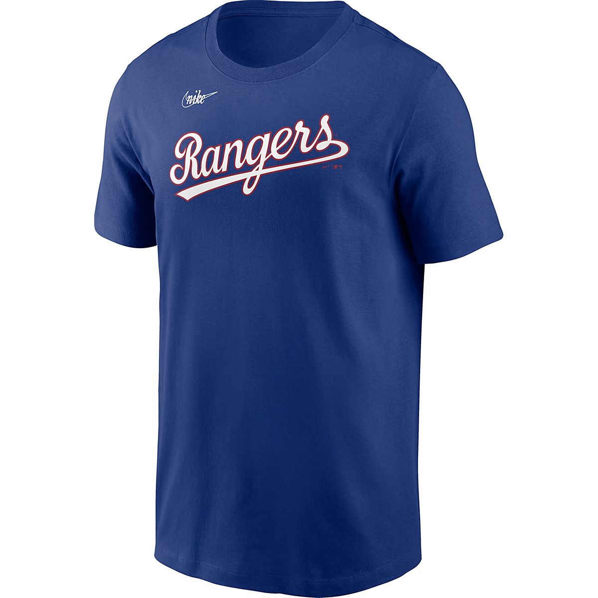 Nike Texas Rangers Grey Coop Wordmark Short Sleeve T Shirt