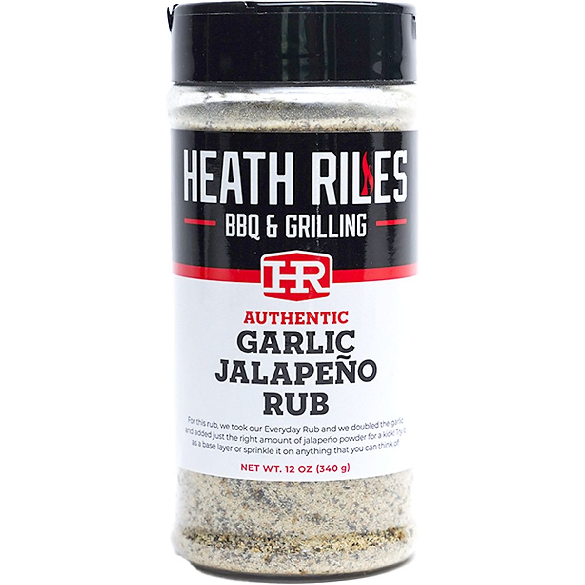 Heath Rile Garlic Jalapeno Rub Shaker, 16 oz. - Pellet Grills Galore